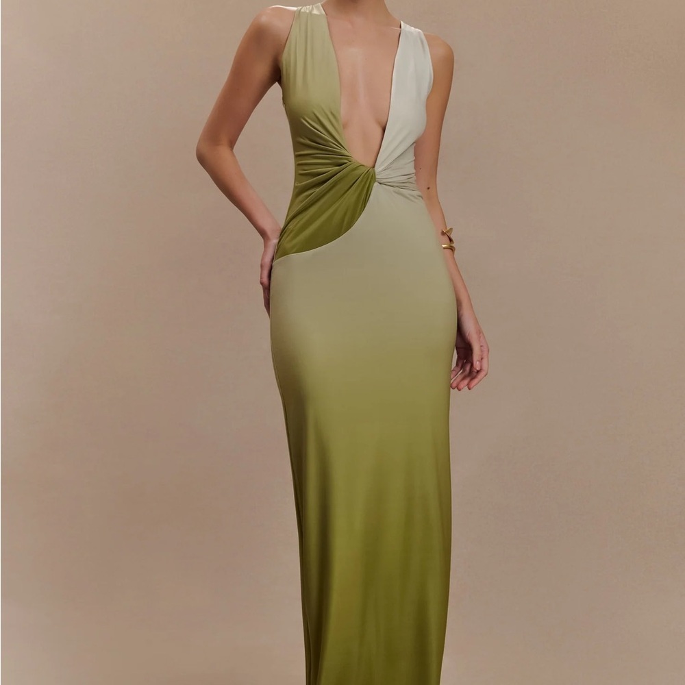 Meshki Olive Backless Dress